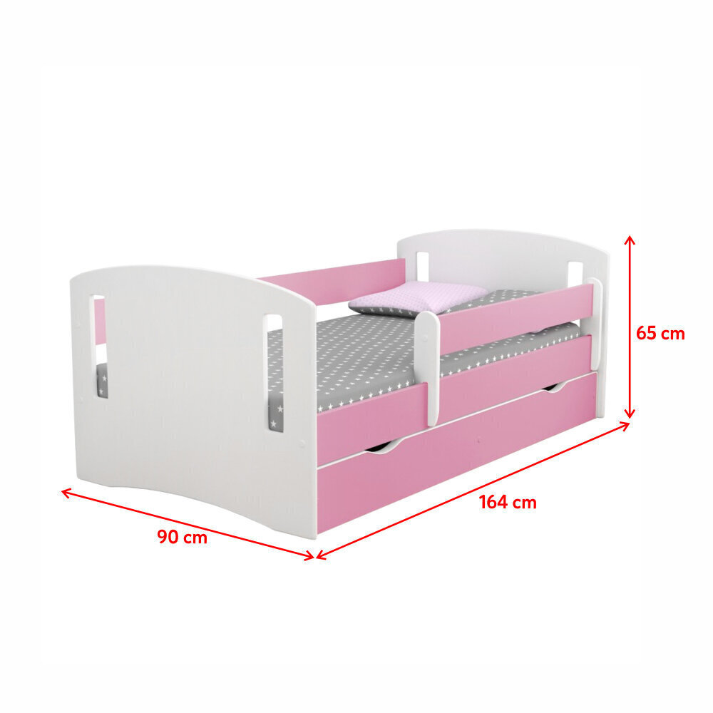 Bērnu gulta ar matraci Selsey Mirret, 80x160 cm, rozā цена и информация | Bērnu gultas | 220.lv