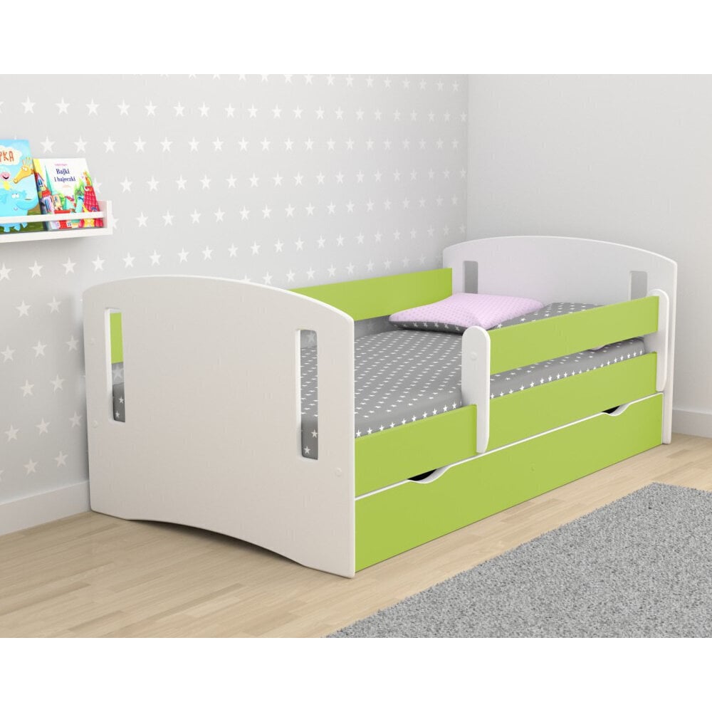 Bērnu gulta ar matraci Selsey Mirret, 80x180 cm, zaļa cena un informācija | Bērnu gultas | 220.lv