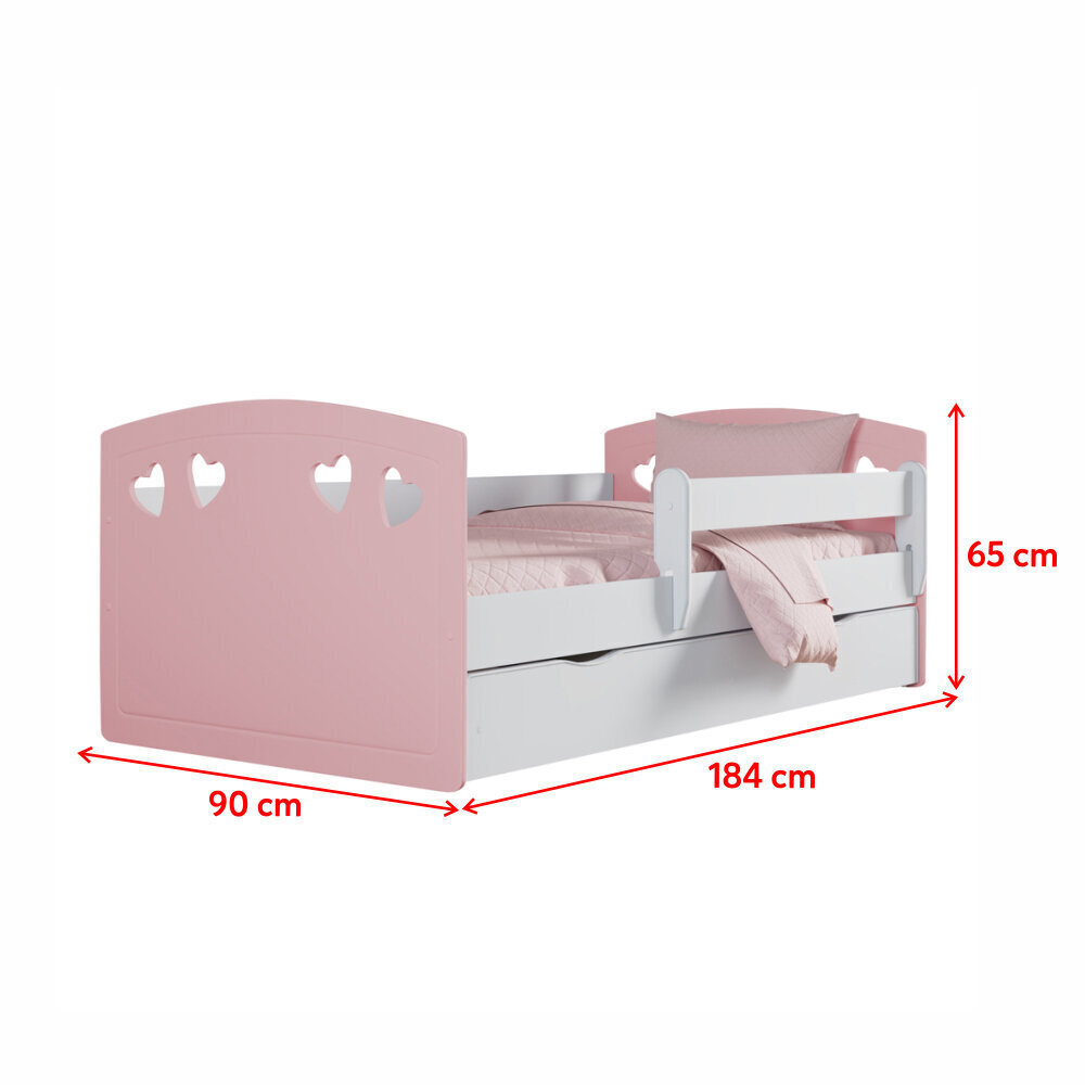 Bērnu gulta Selsey Derata, 80x180 cm, rozā cena un informācija | Bērnu gultas | 220.lv