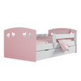Детская кровать с матрасом Selsey Derata, 80x140 см, розовая