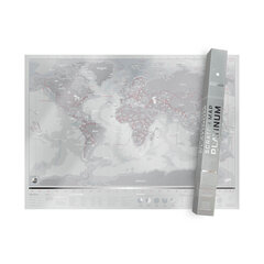 Nokasāma pasaules karte Lukies Platinum, 82,5 x 59,4 cm цена и информация | Карты мира | 220.lv