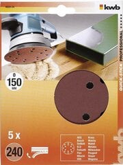 Шлифовальный диск Quck stick Для дерева и металла, Оксид алюминия, Ø 150 мм P-240 цена и информация | Шлифовальные станки | 220.lv