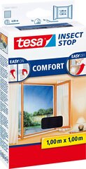 Защитная сетка для окон от насекомых TESA COMFORT черная 1,00м x 1,00м цена и информация | Москитные сетки | 220.lv