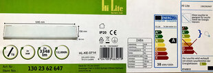 Настенно-потолочный светильник Hi Lite 125 см белый 2x36 Вт T8 люминесцентные лампы 4000K, 4 шт. цена и информация | Настенные светильники | 220.lv
