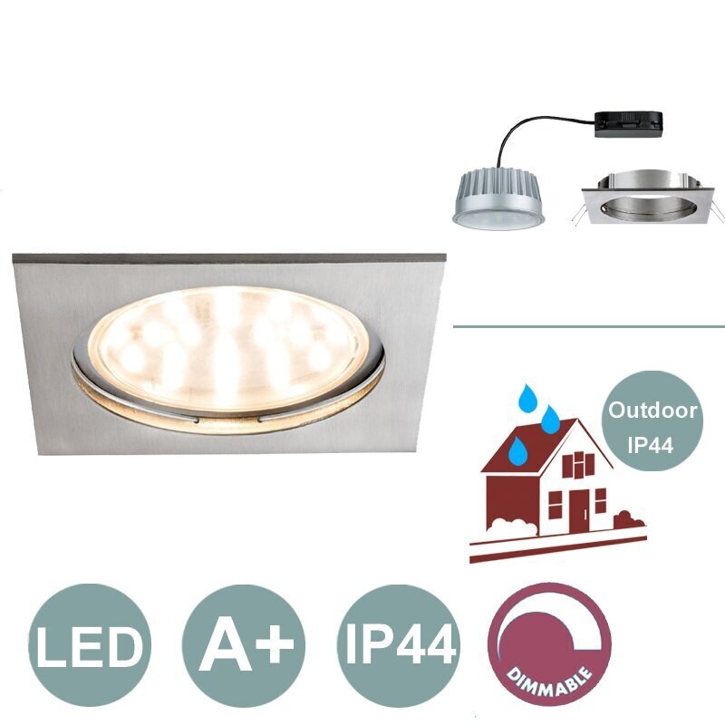 Iebūvējams taisnstūra formas LED gaismeklis Paulmann 14 W cena un informācija | Iebūvējamās lampas, LED paneļi | 220.lv