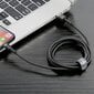 Baseus Cafule Cable Durable Nylon Braided Wire USB / Lightning QC3.0 2.4A 0,5M black-grey (CALKLF-AG1) cena un informācija | Savienotājkabeļi | 220.lv