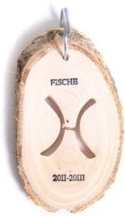 Деревянный брелок для ключей Знак Зодиака Рыбы цена и информация | Брелки | 220.lv