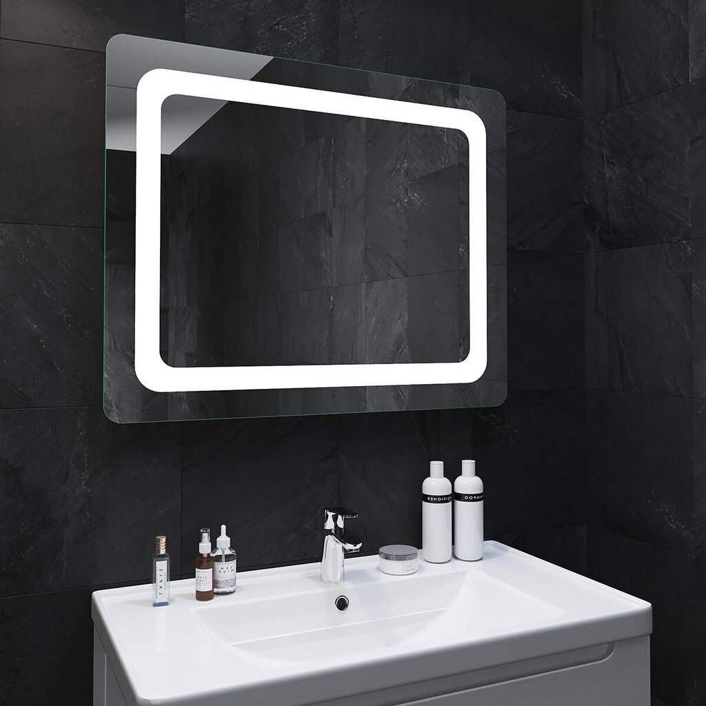 Spogulis LAVA VEGA 70x65 LED 2835IR cena un informācija | Vannas istabas spoguļi | 220.lv