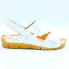 Komfortablas sandales sievietēm, baltas cena un informācija | Sieviešu sandales | 220.lv