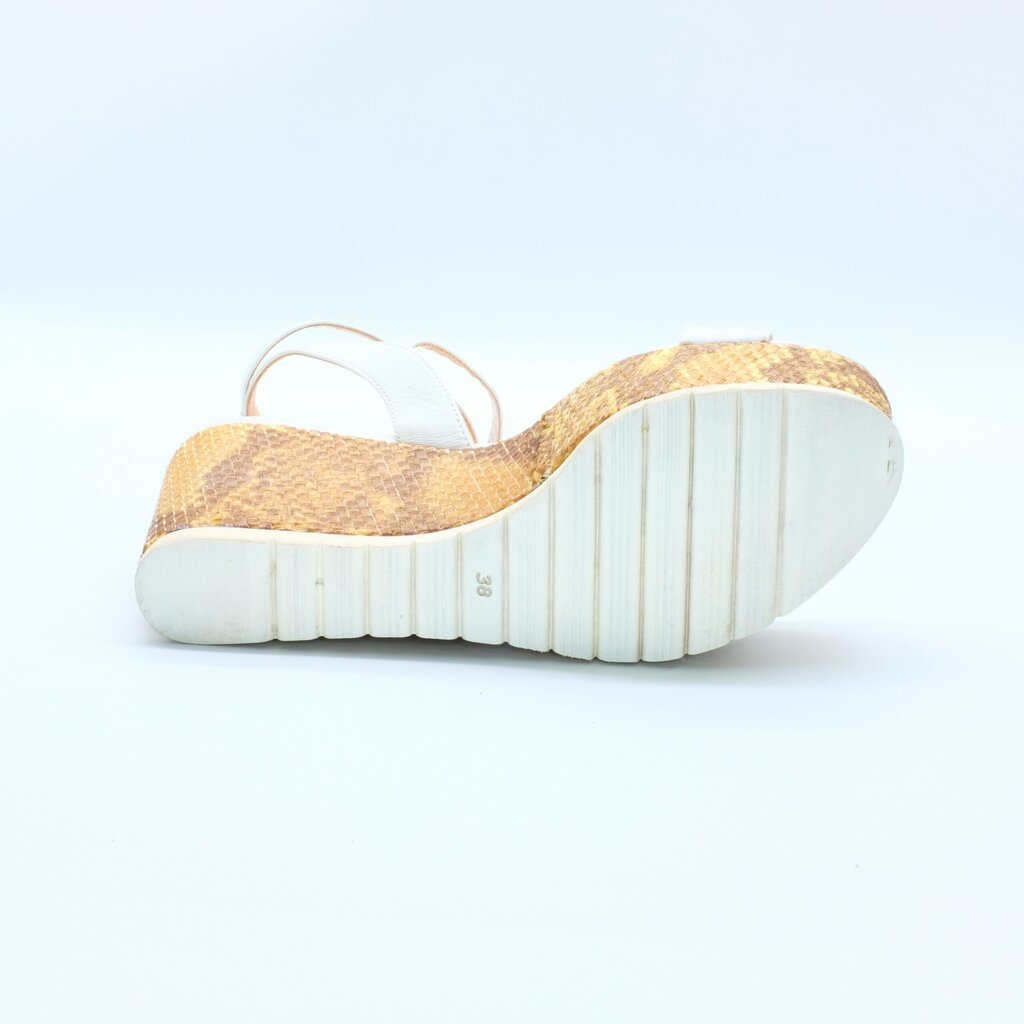 Vasaras platformas kurpes sievietēm, baltas cena un informācija | Sieviešu sandales | 220.lv
