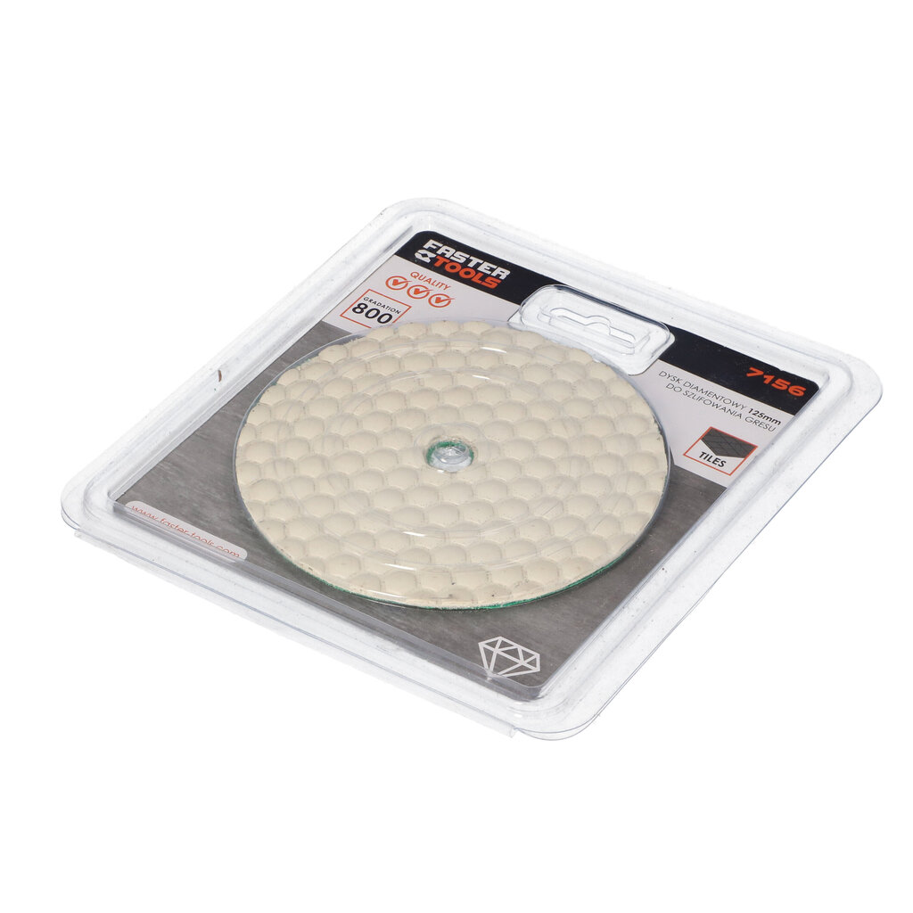 Līmējošs dimanta disks keramikas/granīta slīpēšanai G400 d-125mm Faster Tools (7155) cena un informācija | Rokas instrumenti | 220.lv