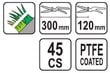 Šķēres zālei, teflona 120x300mm Flo (99301) cena un informācija | Dārza instrumenti | 220.lv