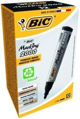 Перманентный маркер Bic Eco 2000 2-5 мм, черный цена и информация | Письменные принадлежности | 220.lv