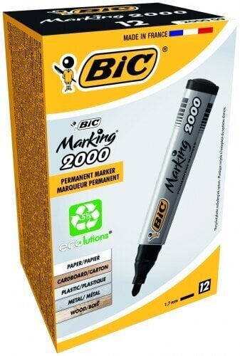 Permanentais marķieris Bic Eco 2000 2-5 mm, melns цена и информация | Rakstāmpiederumi | 220.lv