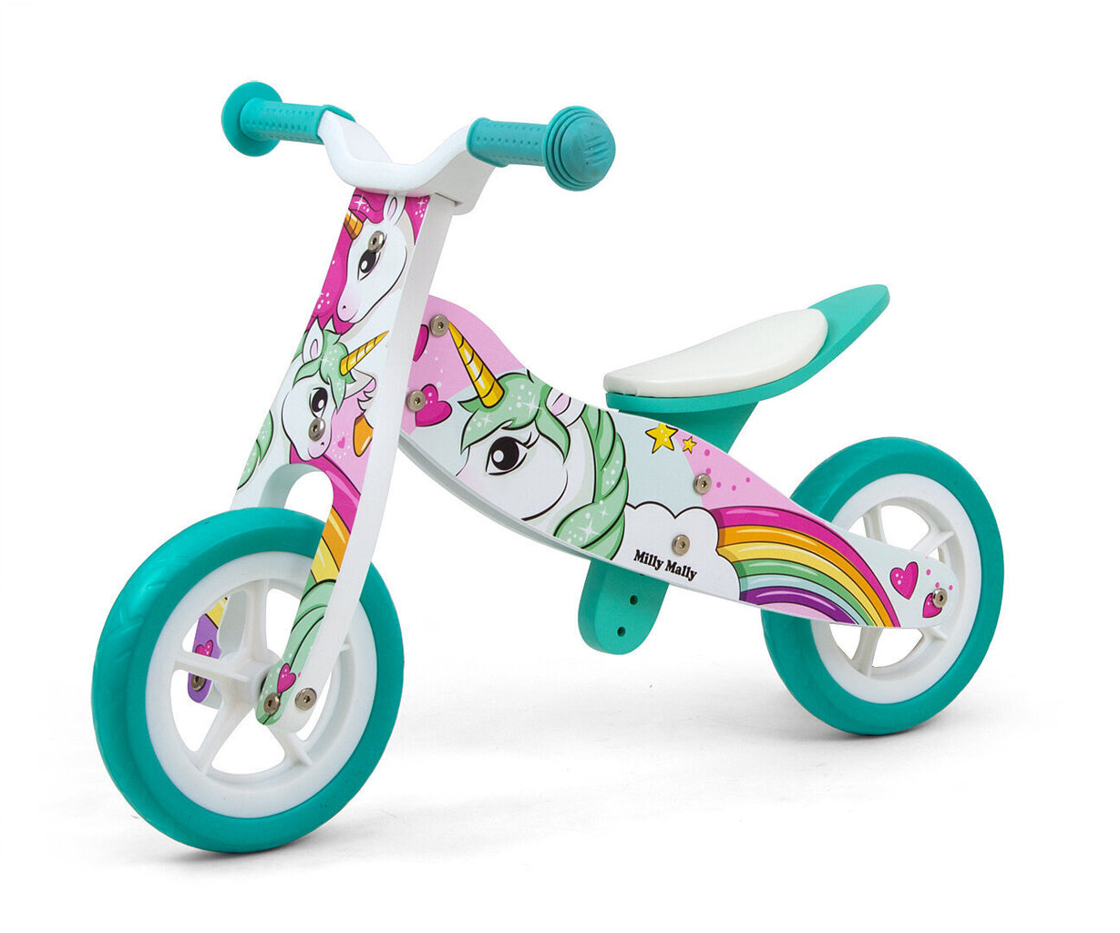 Balansa velosipēds-trīsritenis Milly Mally Look 2in1, Unicorn cena un informācija | Balansa velosipēdi | 220.lv