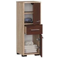 Шкафчик для ванной комнаты NORE Fin 1536, коричневый/цвета дуба цена и информация | Шкафчики для ванной | 220.lv