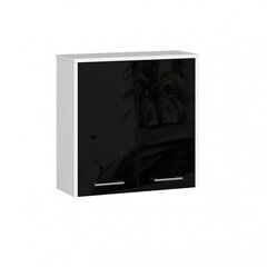 Шкафчик для ванной комнаты навесной NORE Fin 1546, белый/черный цена и информация | Шкафчики для ванной | 220.lv