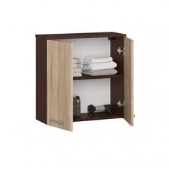 Шкафчик для ванной комнаты навесной NORE Fin 1549, коричневый/дуб цена и информация | Шкафчики для ванной | 220.lv