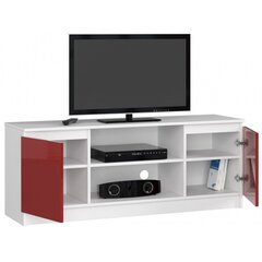 ТВ столик NORE RTV K140, белый/красный цена и информация | Тумбы под телевизор | 220.lv