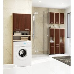 Шкаф над стиральной машиной NORE Fin 1789, дуб/коричневый цена и информация | Шкафчики для ванной | 220.lv