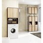 Skapītis virs veļas mazgājamās mašīnas NORE Fin 1790, brūns/ozola krāsas cena un informācija | Vannas istabas skapīši | 220.lv