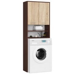 Шкаф над стиральной машиной NORE Fin 1790, коричневый/дуб цена и информация | Шкафчики для ванной | 220.lv