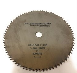 Zāģa disks kokam Ø140 x 1,2 x 12,7 mm, Z-80 H.O Schumacher+Sohn cena un informācija | Rokas instrumenti | 220.lv