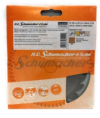 Zāģa disks kokam Ø150 x 2,4/1,4 x 16 mm, Z-20 H.O Schumacher+Sohn cena un informācija | Rokas instrumenti | 220.lv