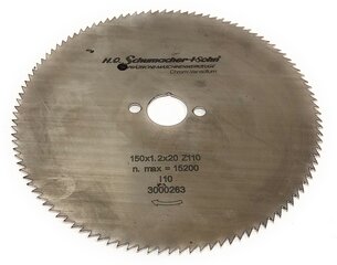 Пильный диск по дереву Ø150 x 1.2 x 20мм, Z-110, H.O Schumacher+Sohn цена и информация | Механические инструменты | 220.lv