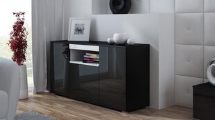 Kumode Cama Meble Viva 150, melna/balta cena un informācija | Kumodes | 220.lv