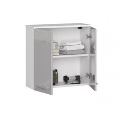 Шкафчик для ванной комнаты навесной NORE Fin 1550, белый/серый цена и информация | Шкафчики для ванной | 220.lv
