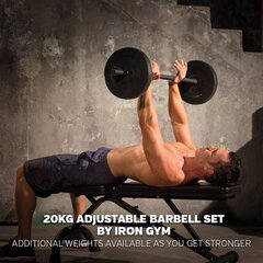 Штанга Iron Gym 20 кг Adjustable Barbell Set цена и информация | Гантели, гири, штанги | 220.lv