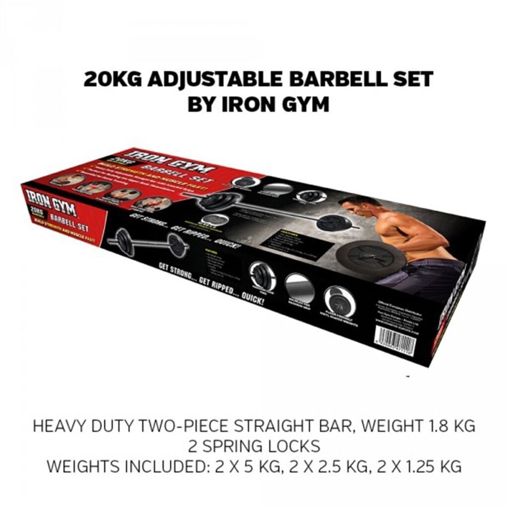 Iron Gym Reguliuojamos štangos rinkinys, 20kg, IRG034 cena un informācija | Hanteles, svaru stieņi un diski | 220.lv