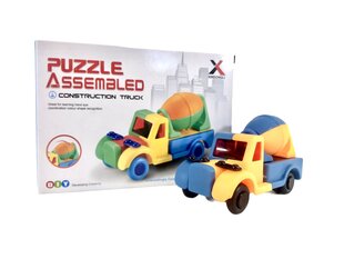 Krāsaina mašīnīte Puzzle Assembled mixer truck cena un informācija | Konstruktori | 220.lv