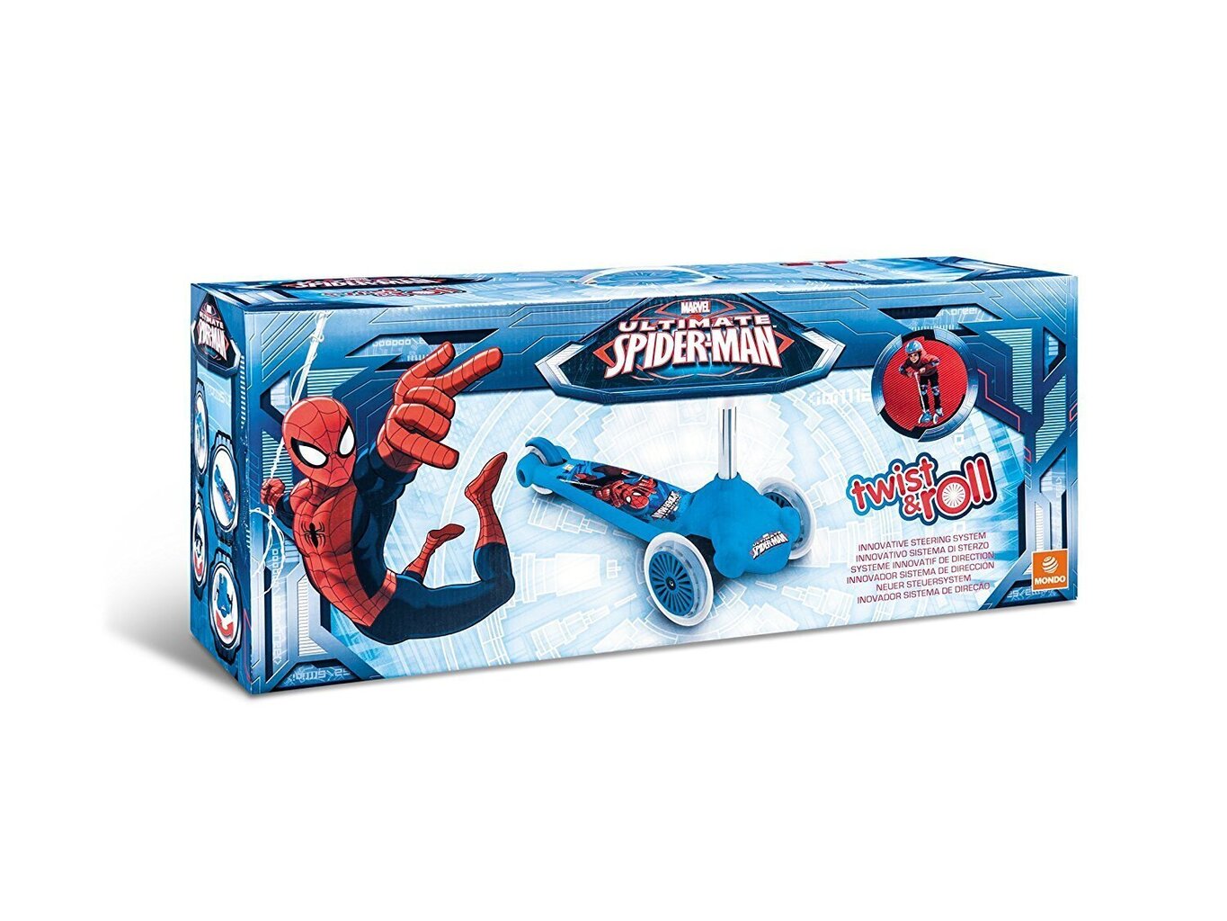 Trīsriteņu skrejritenis Mondo Twist&Roll Zirnekļcilvēks (Spiderman), 10518395 цена и информация | Skrejriteņi | 220.lv