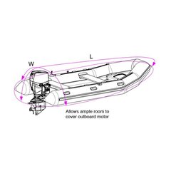 Тент для лодки ПВХ Oceansouth Coner 3.6-3.9 м, серый цена и информация | Принадлежности для лодок и байдарок | 220.lv