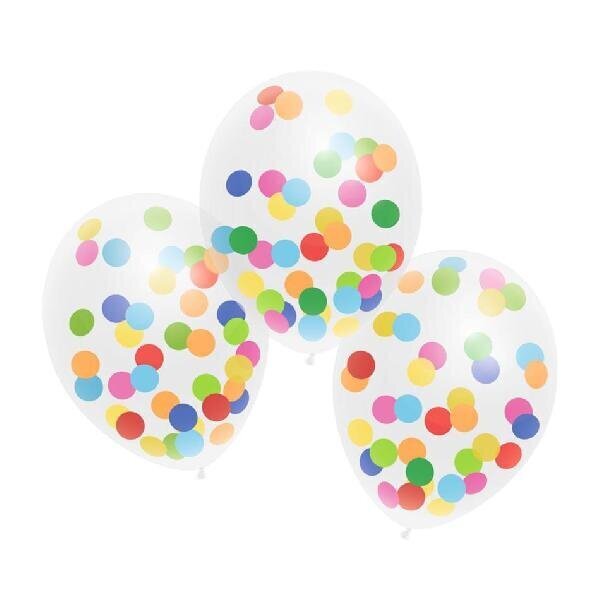 Susy Card Baloni, 3 gab, ar krāsainiem konfeti цена и информация | Baloni | 220.lv