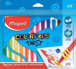 Vaska krītiņi Maped Color Peps, 12 krāsas cena un informācija | Modelēšanas un zīmēšanas piederumi | 220.lv