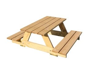 Детский садовый стол, коричневый цена и информация | Деревянный стол для пикника с зонтиком AXI | 220.lv