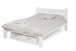 Кровать 006, 200 x 200 см, белая цена и информация | Кровати | 220.lv