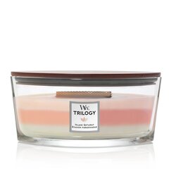 WoodWick aromātiska svece Trilogy Island Getaway, 453,6 g цена и информация | Подсвечники, свечи | 220.lv