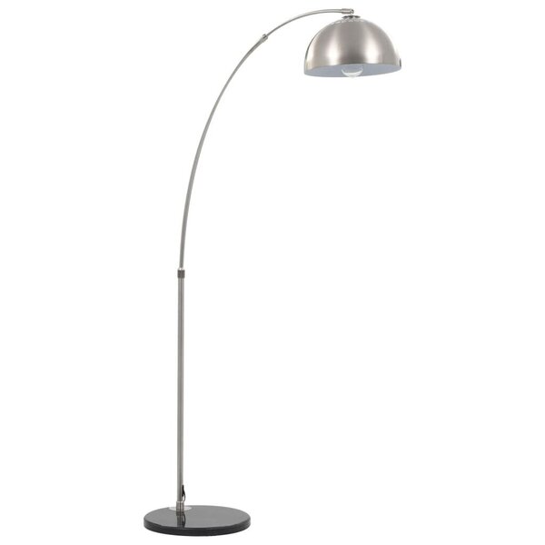 VidaXL arkveida stāvlampa, 60 W, E27, 170 cm, sudraba krāsā cena | 220.lv