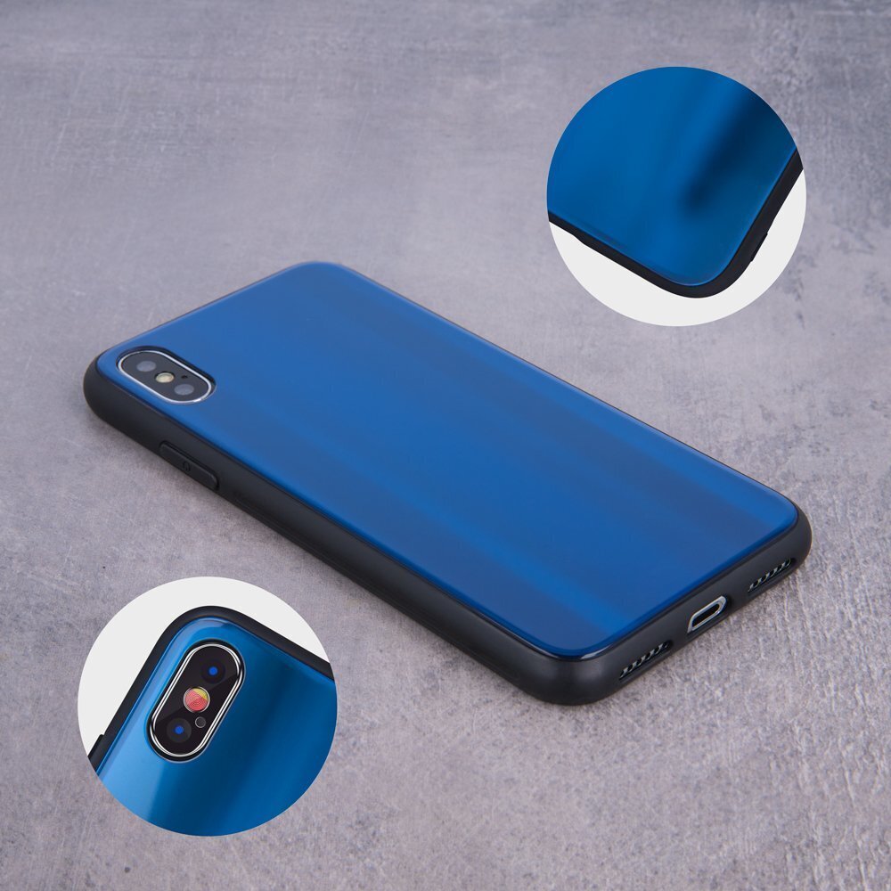 Mocco Aurora Glass Silikona Apvalks Priekš Apple iPhone 6 Plus / 6S Plus Zils cena un informācija | Telefonu vāciņi, maciņi | 220.lv