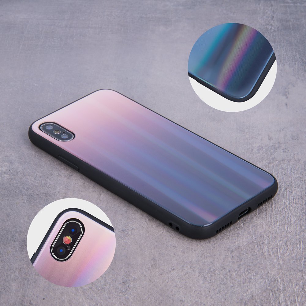 Mocco Aurora Glass Silikona Apvalks Priekš Apple iPhone XS Max Brūns - Melns cena un informācija | Telefonu vāciņi, maciņi | 220.lv