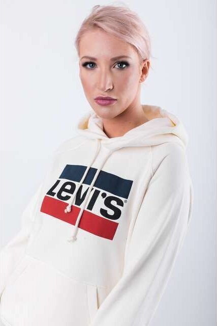 Džemperis sievietēm Levi`s Graphic Sport Hoodie 0001, balts cena un informācija | Jakas sievietēm | 220.lv