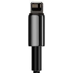 Kabelis Baseus Tungsten Gold USB un Lightning 2.4A 1 m, melns цена и информация | Кабели для телефонов | 220.lv