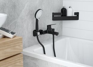Deante stūra vannas istabas plaukts Mokko ADM N531, Nero цена и информация | Аксессуары для ванной комнаты | 220.lv