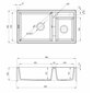 Deante granīta virtuves izlietne Deante Eridan ZQE T20B, Anthracite cena un informācija | Virtuves izlietnes | 220.lv