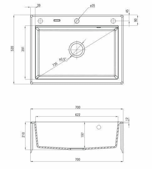 Deante granīta virtuves izlietne Deante Eridan ZQE T103, Anthracite цена и информация | Virtuves izlietnes | 220.lv