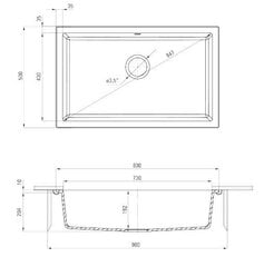 Deante granīta virtuves izlietne Deante Corda ZQA T10D, Anthracite цена и информация | Раковины на кухню | 220.lv